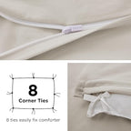 Bedsure Duvet Cover with Fitted Sheet Full - Deep Pocket, Hotel Luxury Soft Double Brushed Bedding Set with Zipper Closure, Includes 1 Duvet Cover, 1 Fitted Sheet, 2 Pillow Shams, NO Comforter, Linen