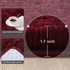 Burgundy Red Runner Area Rugs for Bedroom Living Room, 2x6 Feet Fluffy Bedside Rugs, Soft Shaggy Carpet for Kids Room Nursery, Cute Furry Rugs for Girls Boys Dorm Room Home Decor