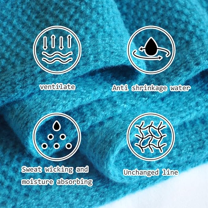 Cyan Blue Waffle Texture Throw Blanket for Couch,Soft Cozy Cable Knit Throw for Bed Sofa Chair Living Room,Lightweight Warm Maximalist Decor Christmas Blanket,50"x60" (cr-A01)
