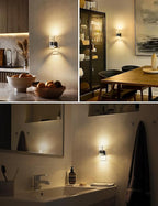 L LOHAS LED Night Light,Dimmable Night Lights Plug into Wall, 2 Pack Acrylic Nightlights with 0-100 LM Adjustable Brightness, 3000K Plug in Night Light with Dusk to Dawn Sensor, for Bathroom Hallway