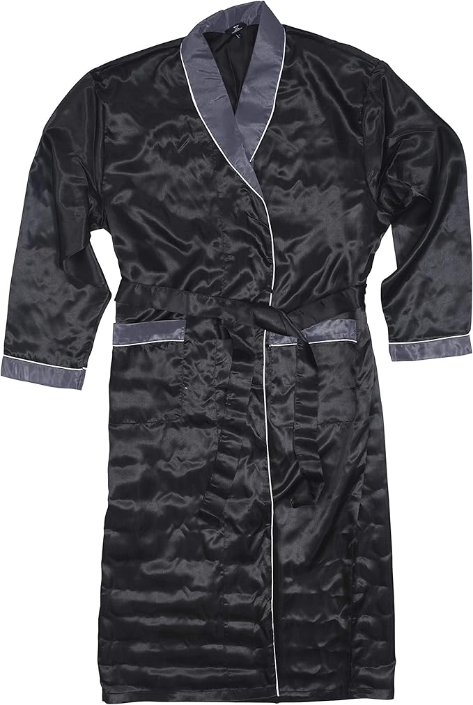 Mens Silky Satin Robe