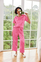Ekouaer Womens Satin Silky Pajama Set Short Sleeve Shirt with Long Pajama Pant Set Soft PJ Loungewear