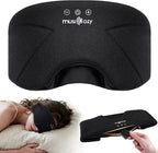 MUSICOZY Bluetooth Sleep Mask Headphones 5.4, Wireless Over-Ear Headphones Washable Zipper Sleep Headphones Mask with HD Stereo Speakers for Side Sleepers Travel & Relaxation, Gifts for Men Women