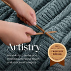 Boho Knitted Chenille Blanket with Tassels - Lightweight & Soft All-Season Throw - 3D Classic Pattern for Living Room Bedroom Couch, Celestial Blue, King 90"x108"