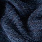 BATTILO HOME Navy Blue Throw Blanket for Couch, Knitted Blue Blanket Throw 50'' x 60'', Super Soft Warm Navy Throws for Chair Sofa Home Decor
