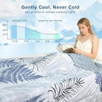 Cooling Comforter Twin Size, Cooling Blankets for Hot Sleepers, Breathable Lightweight Cold Blanket, Ultra Soft Thin Summer Bedding (Dusty Blue, Twin)