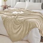 BEDELITE Fleece Blanket Linen Throw Blankets for Couch & Bed, Luxury Plush Cozy Fuzzy Blanket 50" x 60", Super Soft Warm Lightweight Throw Blanket for Travel Camping