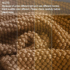 LOMAO Knitted Throw Blanket with Tassels Bubble Textured Lightweight Throws for Couch Cover Home Decor (Khaki, 60x80)