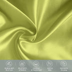 Elegant Comfort 4-Pack Cooling Viscose Satin Pillowcase Set with Hidden Zipper Closure, Silky Smooth for Best Hair and Skin Care-Beautiful Gift Box-4-Piece Satin Pillowcase Set, King, Pistachio Green