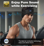 LC-dolida Sleep Headphones Wireless Bluetooth Headband Headphones for Sleeping Music Band Cozy Sleep Mask with Thin HD Stereo Speakers Perfect for Side Sleepers(Taupe)