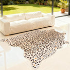 Leopard Rug, Cheetah Print Area Rug 5.2x6.5 Feet Faux Animal Print Skin Carpet for Living Room Bedroom Home Decor