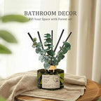 Airkeep Reed Diffuser Set with 6.76 fl oz Citrus&Sage Scent Essential Oils and 3 Leaves & 8 Diffuser Sticks,Bathroom Shelf Decor & Air Freshener, House Bedroom Office Decor & Gifts