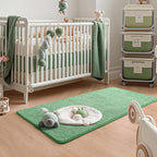 Keeko 2x4 Green Runner Rug, Indoor Bedroom Hallway Entryway Small Area Rugs Non Slip Modern Memory Foam Rugs Low Pile Laundry Room Throw Rug for Dorm Teen Kids Boys Room Decor