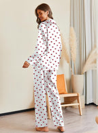 Ekouaer Pajamas For Women Set Silk Pjs 2 Piece Satin Sleepwear Long Sleeve Button Down Lounge Sets With Pant