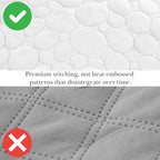 Southshore Fine Living, Inc. Oversized Quilt Bedding Set Lightweight, Prewash Fabric Soft Coverlet Bedspread 2-Piece with One Matching sham (68 in Wide x 98 in Long), Twin/XL, Pebble White