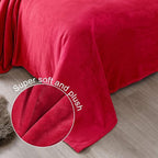 Exclusivo Mezcla Fleece Throw XL Blanket for Couch, Sofa, Super Soft and Warm Red Blankets, All Season, Cozy, Plush, Lightweight, 50x70 Inches