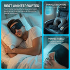 2026 New Sleep Headphones Pro | Built-in White Noise Sleep Mask,75g Ultra-Light Bluetooth Eye Mask for All Face Shapes, Zero-Pressure Fit, Breathable Bamboo, 100% Blackout for Deep Sleep & Travel