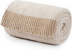 Carriediosa Heather Throw Blanket 50" X 60", 400GSM Ultra Soft Microfiber Fuzzy Fluffy Reversible Knitted Blankets Cozy Plush Lightweight and Warm Fall Throws for Couch, Bed, Sofa, Taupe