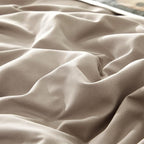Cottonight Beige Khaki Comforter Set Twin Light Khaki Bedding Comforter Set Light Champagne Solid Blanket Quilts Modern Soft Breathable Light Cream Taupe 3 Piece Bedding Set for Twin Bed