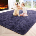 Noahas Fluffy 4x6 Taro Purple Rugs for Bedroom Girls,Shaggy Kids Rug,Thick Shag Throw Floor Carpet,Soft Non-Slip Dorm Nursery Area Rugs for Living Room Home Decor