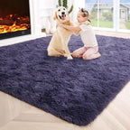 Noahas Fluffy 4x6 Taro Purple Rugs for Bedroom Girls,Shaggy Kids Rug,Thick Shag Throw Floor Carpet,Soft Non-Slip Dorm Nursery Area Rugs for Living Room Home Decor