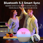Sunrise Alarm Clock Wake Up Light, White Noise Machine Sleep Aid with 8 Soothing Sounds, Bluetooth Speaker & 10 Color RGB Atmosphere Lights, Dual Alarms, Dimmable Natural Light for Bedroom