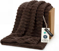 Bedsure GentleSoft Dark Chocolate Fleece Blanket for Couch - Cozy Soft Blankets for Women, Cute Small Throws for Girls, 50x70 Inches