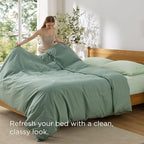 Bedsure Duvet Cover King - Only Includes 1 Duvet Cover (104"x90"), Hotel Luxury Soft Double Brushed All Season Bedding for Kids & Adults, Zipper Closure, Sage Green (No Comforter, No Pillow Shams)