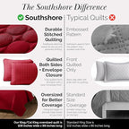 Southshore Fine Living, Inc. Lightweight Quilt, Oversized Quilts for King Bed, Soft Coverlet, 3-Piece Bedspread Set with Two Matching Quilted Pillow Shams, California/King Quilt Sets, Chili Pepper