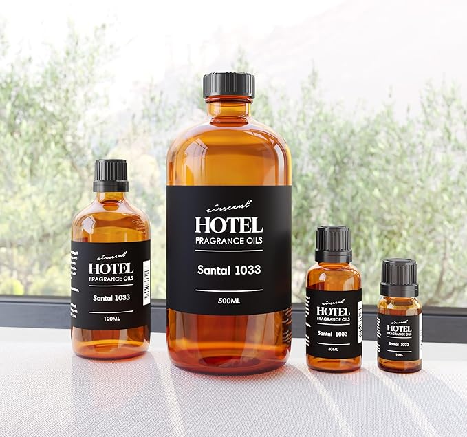 AirScent Santal Diffuser Oil No. 1033 - Santal-33 Inspired Perfume Dupe - Cardomom Sandalwood Iris - Premium Fragrance Oil for Ultrasonic and Waterless Diffusers and Crafting - 120 mL, 4 fl oz