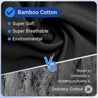3D Bamboo Cotton Sleep Mask with Bluetooth 5.4 Headphone, Music Wireless Bluetooth Blackout Eye Mask for Side Sleepers, Earphones HD Speaker Microphone for Travel, Gifts for Women Men, Black
