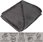 Waffle Knit Textured Throw Blanket Soft for Couch, Sofa, Twin Bed, Kids, Adults, 50” x 60” Chenille Knit Blanket, Boho Throw Blanket for Home Decor 250 GSM (Slate Grey)