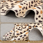 Leopard Rug, Cheetah Print Area Rug 4.6x5.2 Feet Faux Animal Print Skin Carpet for Living Room Bedroom Home Decor