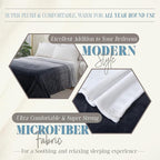 Elegant Comfort Luxury Velvety Feel Blanket, All-Season Lightweight Blanket, Ultra Plush, Soft, Cozy-Fuzzy Flannel Fleece for Couch, Sofa, Bed, Travel, Ombre Design, Full/Queen, Gray