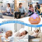 500ML Essential Oil Diffuser, Aromatherapy Diffuser with Remote Control, Multifunctional Air Diffusers for Home Office Room, Fragrance Aroma Diffuser with 7 Color LED & 2 Mist Mode, Light Brown
