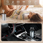 Essential Oil Diffuser with 3 Spray Modes, Battery Operated, LED Timing Display, Aromatherapy Diffuser, 1/4/8-Hour Timer, 10ml Oil Bottle, and 3 Mist Settings for Home, Car (New Silver)