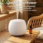 Essential Oil Diffuser: 2-in-1 Ultrasonic Aromatherapy Humidifie with Auto Shut-Off, Quiet Operation Fragrance Diffuser for Office/Bedroom/Hotel/Spa Relaxation, Home Scent Diffuser (White)