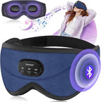 TOPOINT Sleep Mask with Bluetooth Headphones, 3D Eye Mask for Sleep Headphones with White Noise, Total Blackout, 5.4 Bluetooth, Timer, 15 Hours for Women Men, Travel, Meditation, Nap, CPAP Users