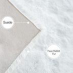 ORINOVA White Faux Fur Rug 5x7 Rugs for Living Room Shag Washable Area Rug Fuzzy Rugs for Bedroom Girl Room Decor Rectangle Rug