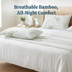 OMEO 2 Pack Standard Size Rayon Derived from Bamboo Pillow for Sleeping Shredded Memory Foam Bed Pillows for Side, Back and Stomach Sleepers, Soft, Cooling, Adjustable and Washable Cover 20" x 26"
