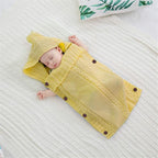 XMWEALTHY Newborn Baby Wrap Swaddle Blanket Knit Sleeping Bag Sleep Sack Stroller Wrap for Baby Tumeric 0-6 Month