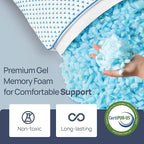 fulocean Small Cooling Memory Foam Pillow for Travel & Camping, Compressible Adjustable Pillow for Medium Firm Neck Knee Lumbar Support,Washable, Ideal Sleeping, Car, Airplane, Backpacking, Gifts