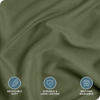 Bare Home Bedding Duvet Cover California King Size - Premium 1800 Super Soft Collection - Lightweight, Cooling - Soft Breathable Bedding Duvet Cover (Cal King, Cypress)