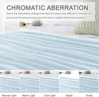 Chenille Throw Blanket for Couch 50"X 60", Soft Cozy Throws with Fringe Tassel for Bed Sofa Chair Cover, Lightweight Knitted Decorative Boho Blankets for Living Room, Light Blue