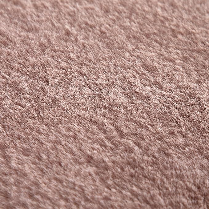 Stratford Park Blush Faux Fur Rug, 30" x 46", Ultra Soft Rug for Living Room Bedroom, Home Decor