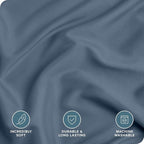 Bare Home Bedding Duvet Cover California King Size - Premium 1800 Super Soft Collection - Lightweight, Cooling - Soft Breathable Bedding Duvet Cover (Cal King, Bering Sea)