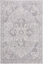 SAFAVIEH Washable Rug Faux Rabbit Fur Shag Collection - 8' x 10', Light Grey, Slip Resistant & Easy Cleaning, Ideal for Living Room, Bedroom, Dining Space (FRF976F)