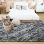 Noahas Fluffy 4x6 Area Rugs for Bedroom Living Room,Fuzzy Grey Thick Shag Throw Floor Carpet,Soft Shaggy Bedside Non-Slip Plush Dorm Nursery Kids Rug