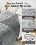 Weighted Blanket 15lbs for Adults, Ultra-Soft Sherpa Fleece Reversible Weighted Throw Blanket for Relaxation & Cozy Evenings, Sleep in A Hug, Evenly Distributed, W60 x L80, Grey