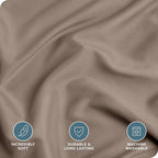 Bare Home Bedding Duvet Cover Oversized Queen - Premium 1800 Super Soft Collection - Lightweight, Cooling - Soft Breathable Bedding Duvet Cover (Oversized Queen, Taupe)
